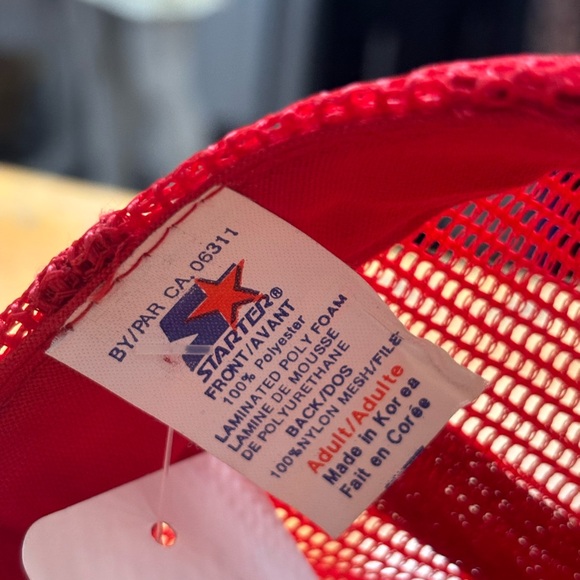 Vintage Mac Tools Trucker Hat Cap Red SnapBack Starter Adjustable - Picture 6 of 6